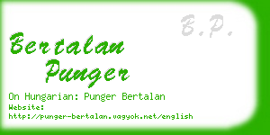 bertalan punger business card